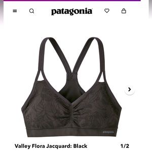 Patagonia Barely bra in black with racerback size Large